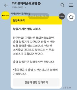 카카오톡 여행자보험 비행기 지연 보험금 보상 후기